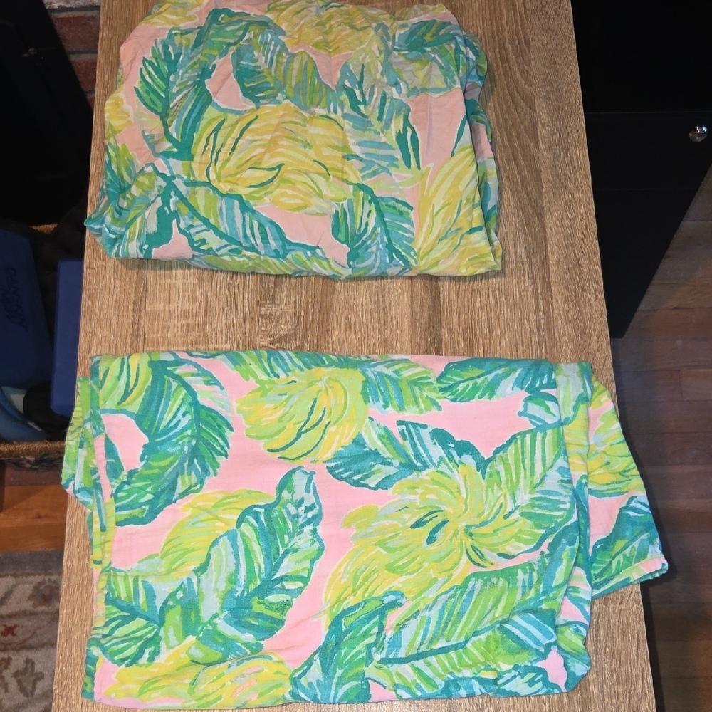 Lilly Pulitzer X Pottery Barn Kids Palm Print Baby Blanket & Crib Sheet